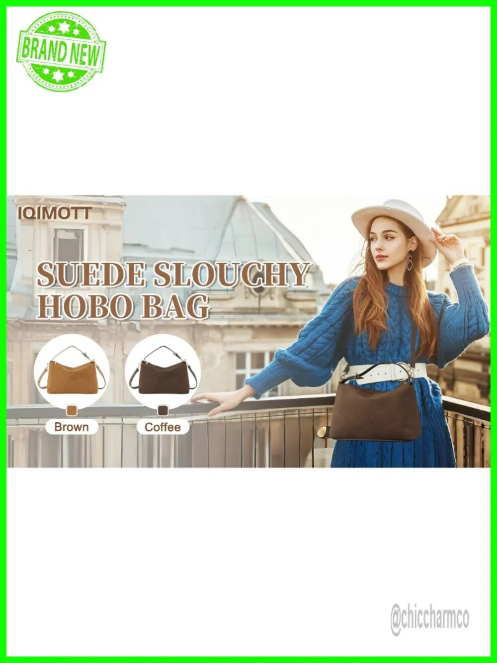 Suede Leather Hobo Tote Crossbody Bag Shoulder Satchel